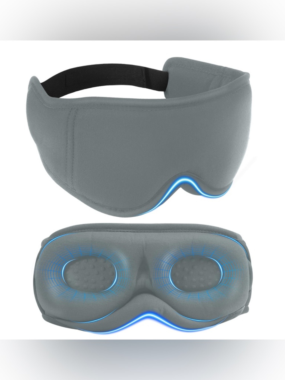 Bamboo Cotton Soft Sleep Mask with Adjustable Headband,
